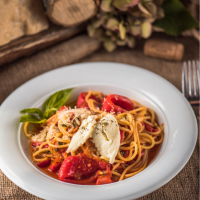 A plate of spaghetti